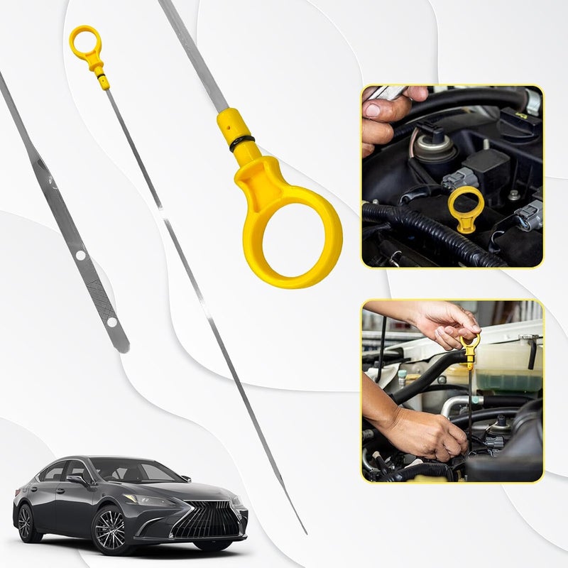 Hirificing Engine Oil Dipstick Replacement CJ5Z-6750-A for Checking Oil Compatible with Ford 2.0L Escape Edge Explorer Focus Fusion Taurus Lincoln 2.0L MKZ Oil Level Dip Stick Double Hole Indicator - Image 5